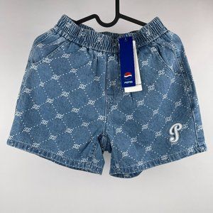 Pepsi x Retro Denim Monogram Shorts
